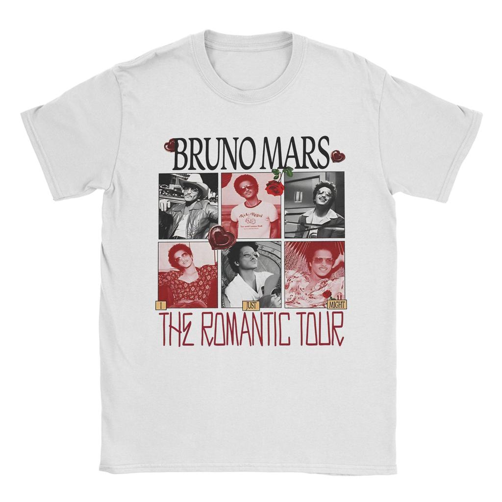The Romantic Tour Bruno Mars 2026 TShirt Unisex Awesome Pure Cotton Tees Round Neck Short Sleeve T Shirts Summer Clothing