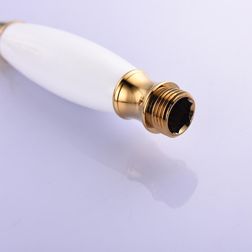 Gold Bathroom Shower Head Water Saving Brass Telephone Style Hand-held Shower Head Sprayer Tap Banheiro Lavabo Ducha plumbing