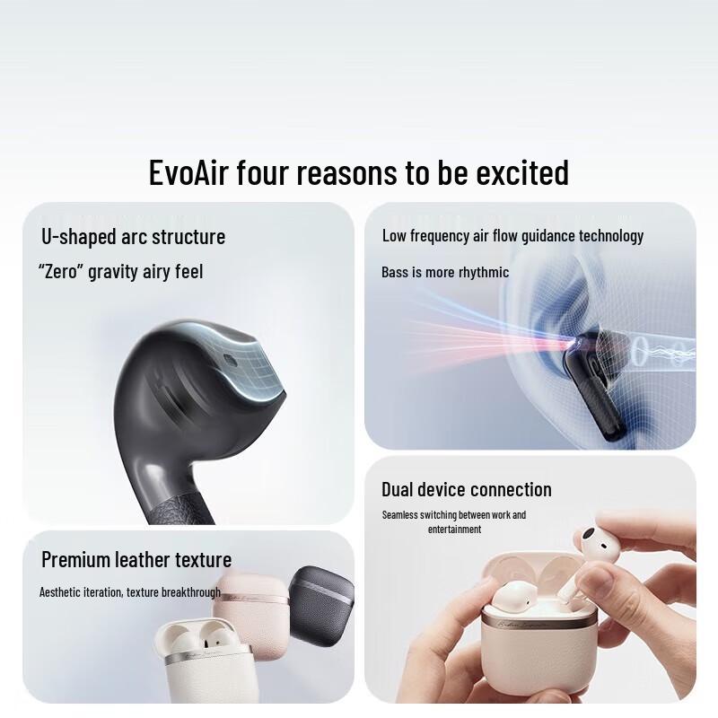 EDIFIER Evo Air Semi-In-Ear Wireless Bluetooth Earbuds