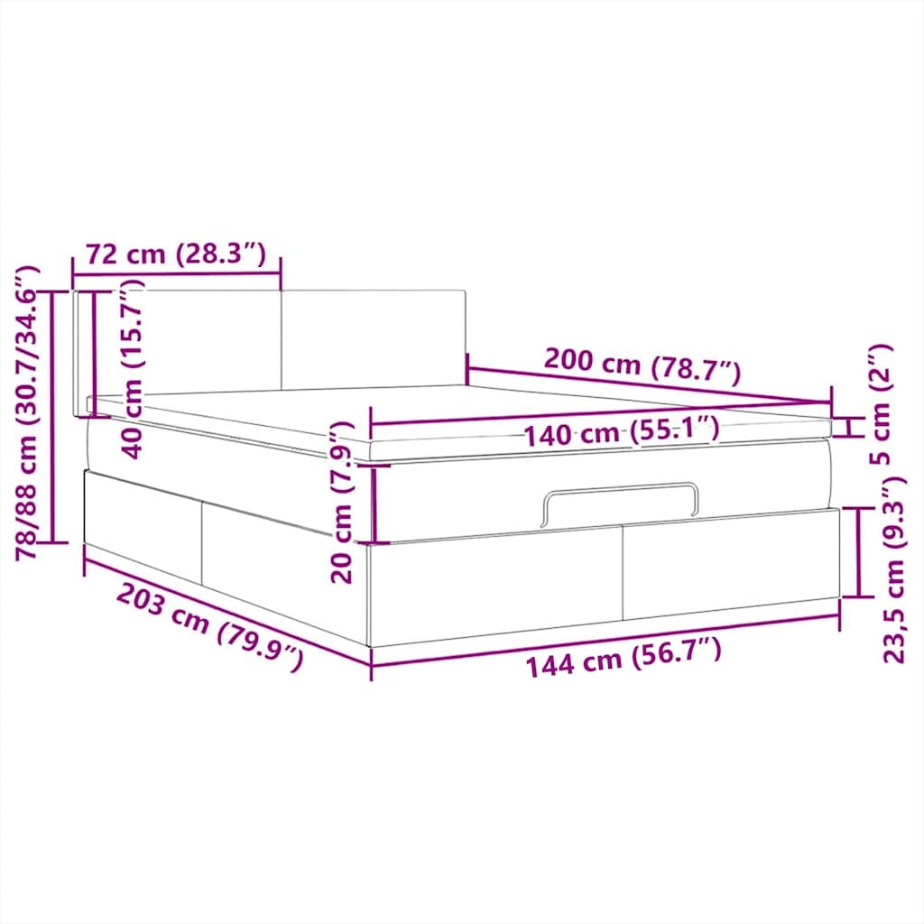 LED Headboard Black 144x5x118 128 cm Velvet