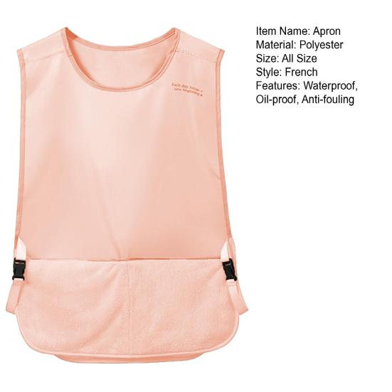 Vest Style Apron for Women Kitchen Cooking Smock with Handy Wipe And Pockets Sleeveless Cooking Apron for Home Painting BBQ Hosting