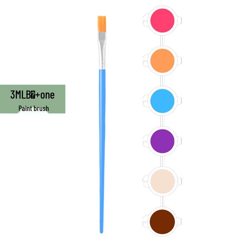 Set de 12 culori de vopsea acrilică pentru copii pentru artă studențească: 6-Pan & 8-Pan cu Benzi de Vopsea pentru Păpuși de Ipsos