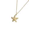 Starfish Pendant Necklace - Five-Pointed Star, Titanium Steel, Holiday Style, Colorfast Finish.