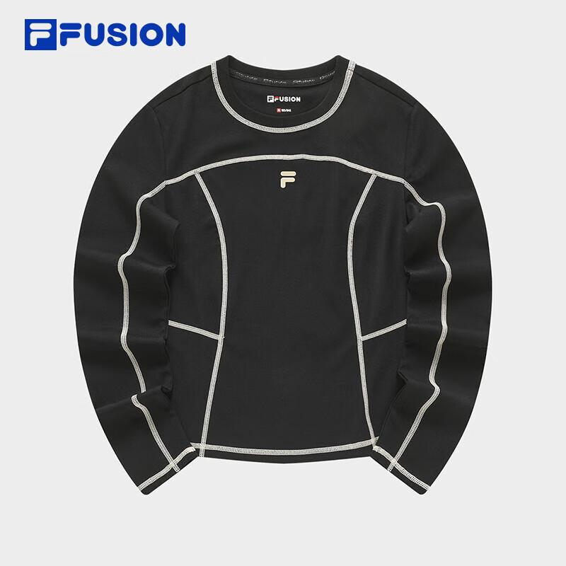 FILA FUSION Women's Contrast Stitch Long Sleeve Knit Top