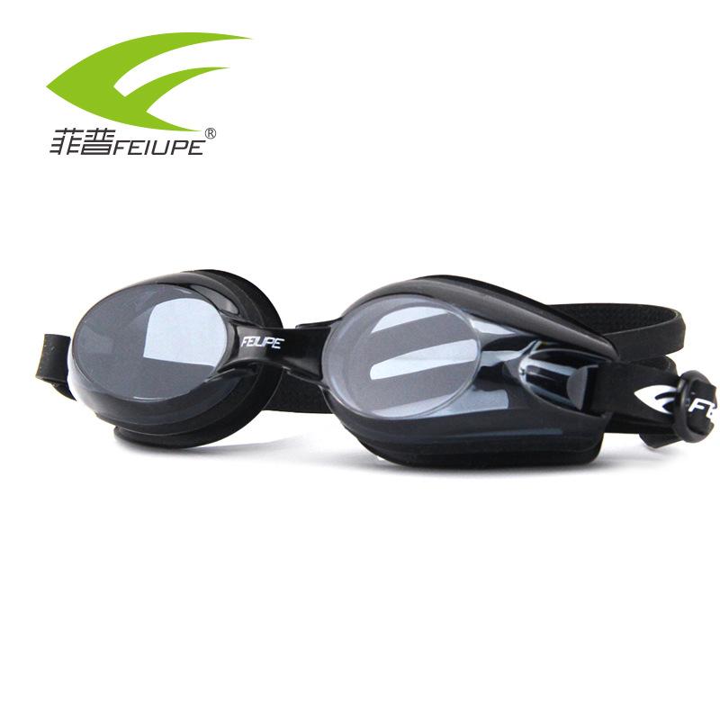 New transparent flat lens Casual prescription swimming goggles Waterproof and anti-fog swimming goggles Unisex чёрный