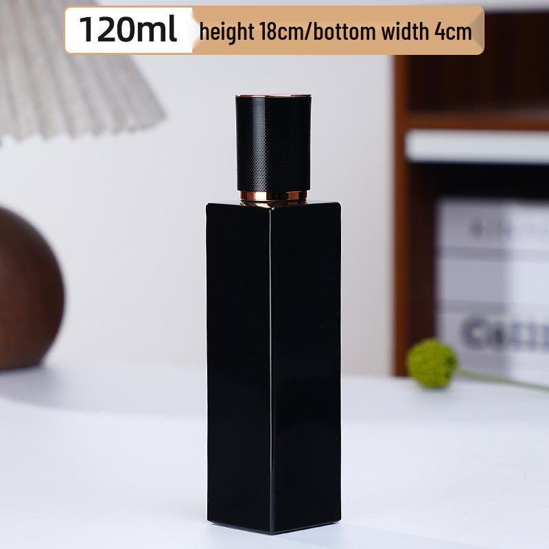 Press-Type Square Glass Skincare Bottle Set - Refillable for Lotion & Travel