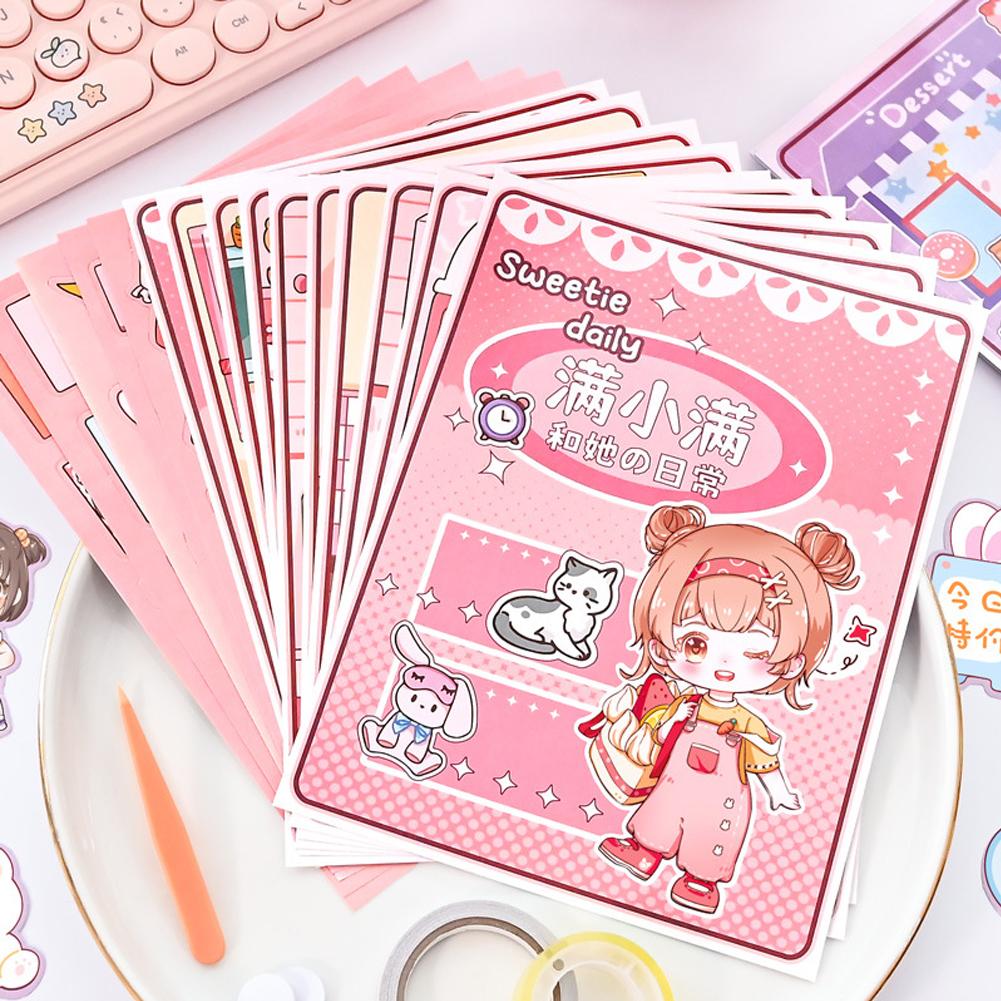 DIY Ruhiges Buch Mädchen Anziehspielzeug Kinder pädagogisches handgemachtes Papierbuch Puppenspielzeug