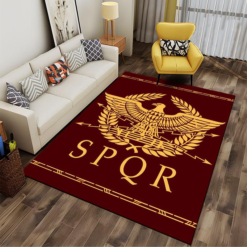 Roman Eagle SPQR Carpet Design suitable as a non-slip mat for the living room or bedroom sofa