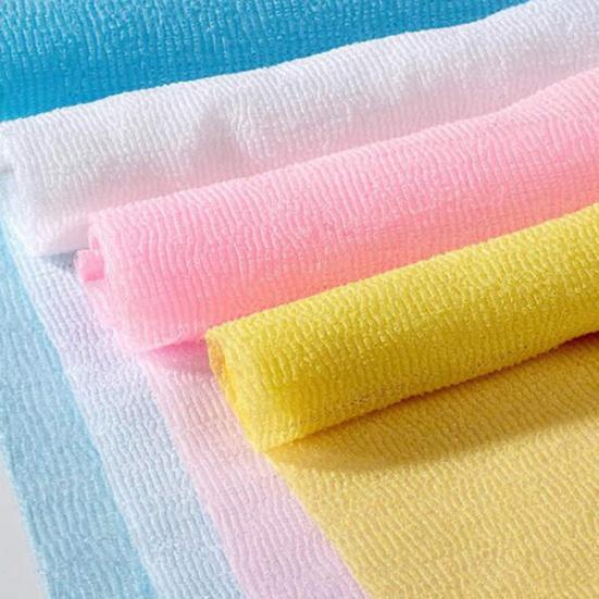 Panno Asciugamano Spugna Esfoliante in Nylon per Bagno Doccia Pulizia Pelle Corpo Lavaggio Scrub
