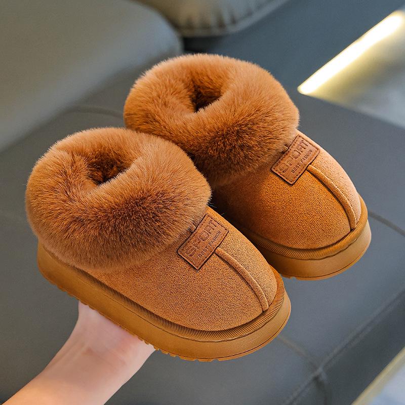 Autumn/Winter Kids Cartoon Snow Boots & Non-slip Indoor Warm Slippers for Boys.