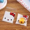 100Pcs Sanrioed Hello Kitty Printed Ziplock Bag Star Card Packing Self-Sealing Storage Bag Cartoon Disposable Candy Sealable Bag