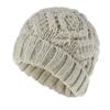 Women's Autumn Winter Wool Hat Diamond Plaid Soft Coarse Knitted Cap EMA