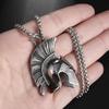 Odin Helmet Pendant Viking Totem Mens Personality Retro Necklace Indian