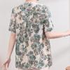Plus Size Elegant Women's Blouses Summer Oversize Tops Woman Casual Short Sleeve Shirts