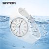 SANDA Minimalist Fashionable Student Sports Waterproof Silicone Quartz Watch Boy Girl Casual Clock Children Gifts