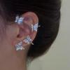 Korean Style Butterfly Ear Clips Without Piercing For Women Sparkling Zircon Ear Cuff Clip Earrings Wedding Party Zircon Gifts