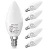 ORALUCE LED Chandelier Bulbs, E12 LED 40W Equivalent, Daylight White 5000K 5W 450lm, Candelabra Bulbs, High Brightness, Energy Saving, Compatible