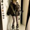 Women's 2025 Winter Double-Sided Velvet Snow Eagle Retro Cotton Parka Coat