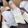 Ballet Style Lace Edge Socks Bow Mid Calf Socks Piles Socks Lolita Socks  Boot Socks