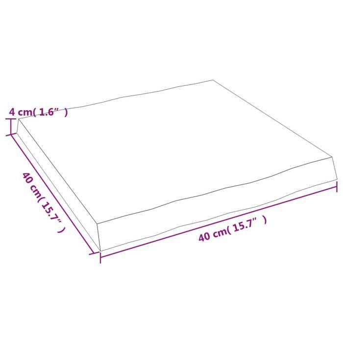 VidaXL Table Top Solid Oak Wood Untreated Matching Edge 363861