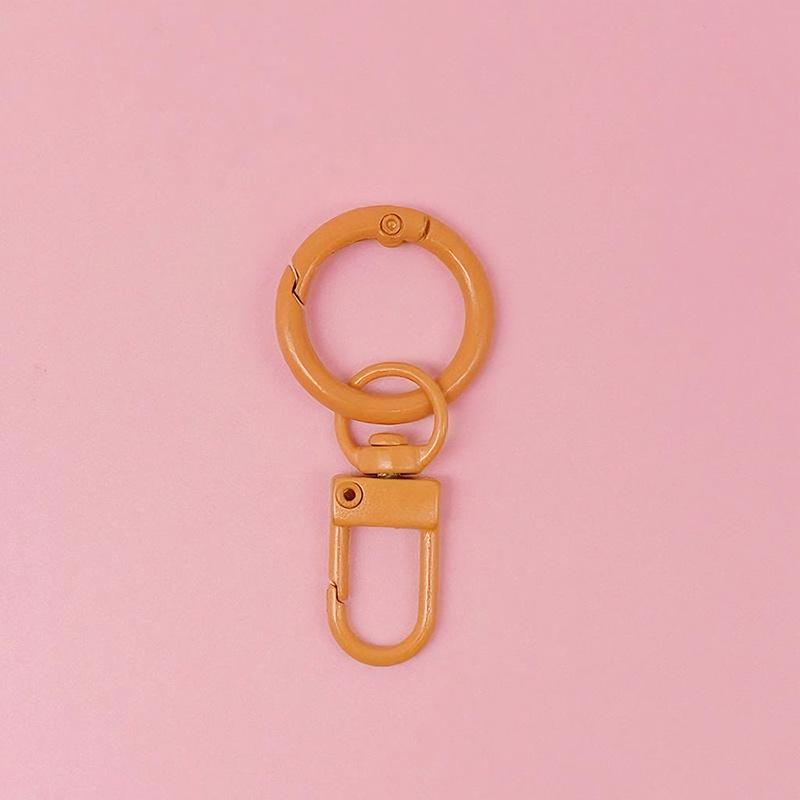 Colorful U-Shaped Metal Spring Buckle Keychain Accessory