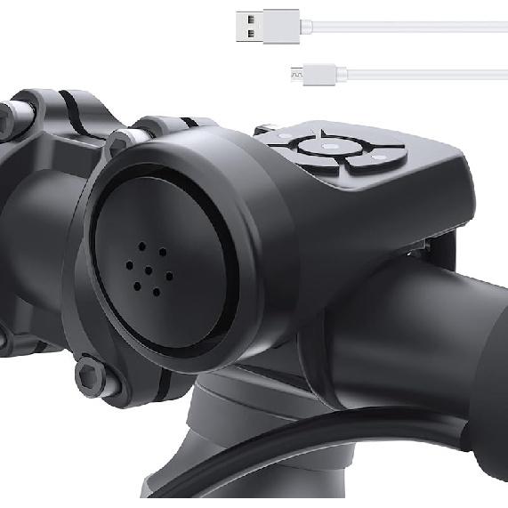 Vickes Electric Bike Horn, Electronic Bicycle Bell, 140DB Bike Horn for Adults, 4 Sound Modes Waterproof Horn for Bike, Loudest Bike Horn with