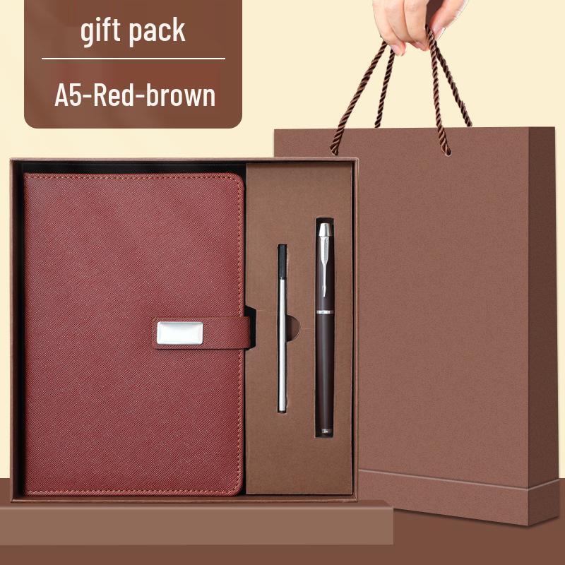 A5 Custom Logo Notebook Gift Set - Business & Student Diary with National Trend Design