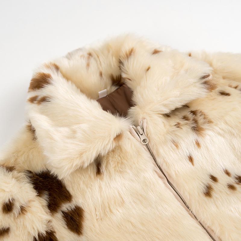 European & American Women's Autumn/Winter Leopard Fur Coat - New Fashion, Fluffy & Simple Design