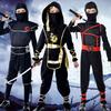 Stunning Boys Kids Ninja Assassin Samurai Warrior Fancy Dress Costume For Halloween