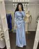 Elegant Spring/Summer Long Sleeve Waist-Tied Dress with Slit