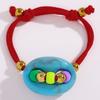 1Pcs Stylish Two Tone Handmade Rope Bracelet Adjustable Wrist Chain With Pig Nose Charm Jewelry Accessory For Women