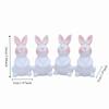 Cartoon Easter Bunny Ornament Plastic Rabbit Figurine Rabbit Statue  Easter Celebration