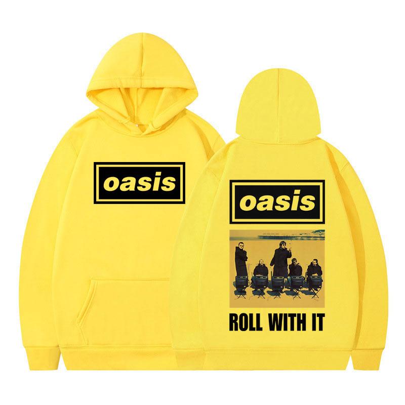 OASIS Live 25 Tour Vintage Hoodies Men Fashion Hip-hop  Oversized Tracksuit Gothic Punk High Quality Pullover Streetwear