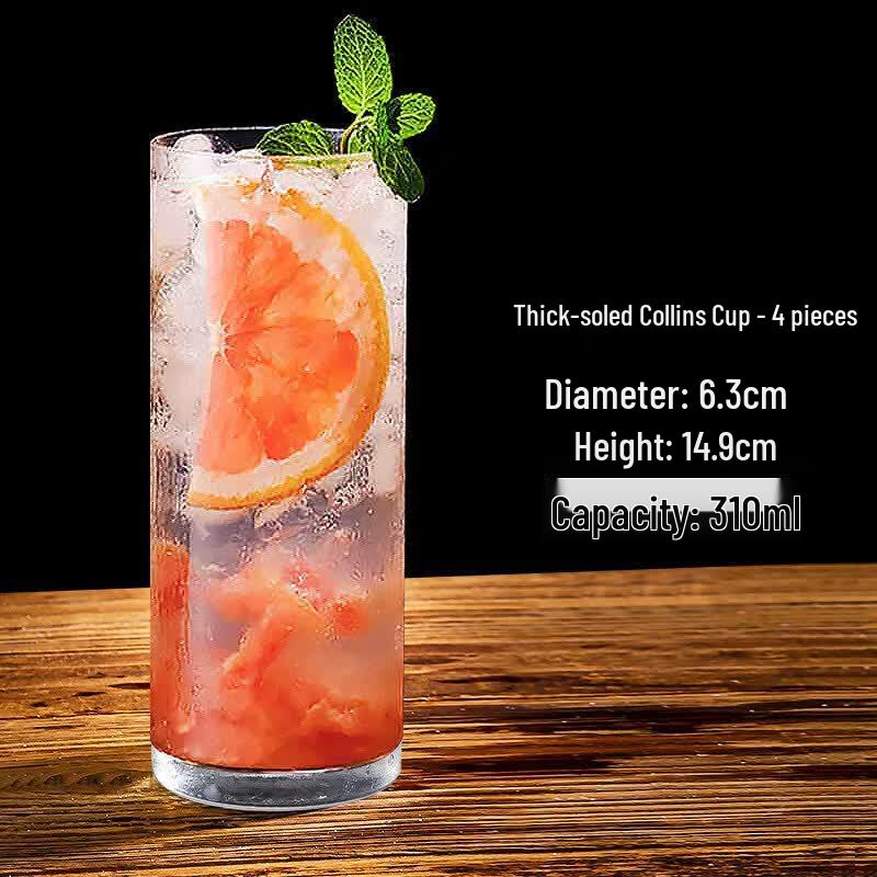 ZISIZ Elegant Transparent Cocktail & Juice Glass