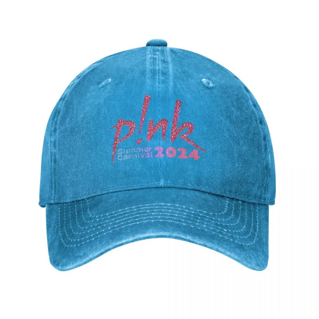 Summer Carnival Alecia Moore Baseball Cap Distressed Cotton P!NK Pink Singer 2024 Tour Headwear for Unisex Women Outdoor Caps Hat