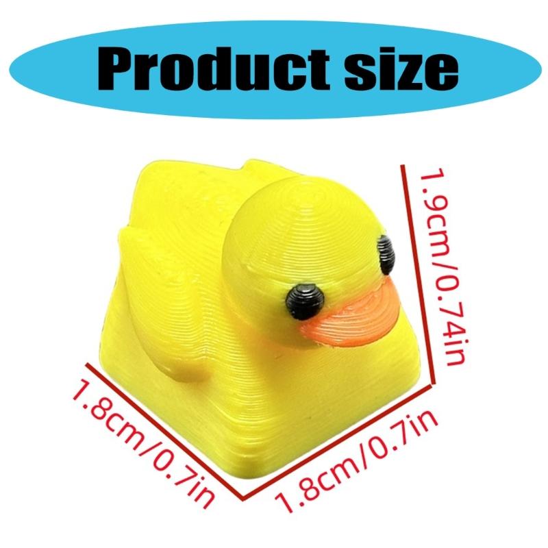 Nyhet Harts Keycap Stressavlastning Gul Anka Keycap för Mekaniskt Tangentbord Kreativ 3D Keycap