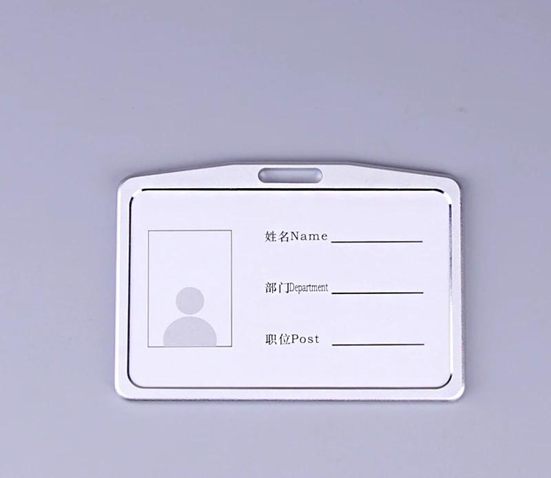 Aluminum Alloy Card Cover Men Women Business Work Name Card ID Badge Lanyard Metal Case Credit Card Holder Bags Protector