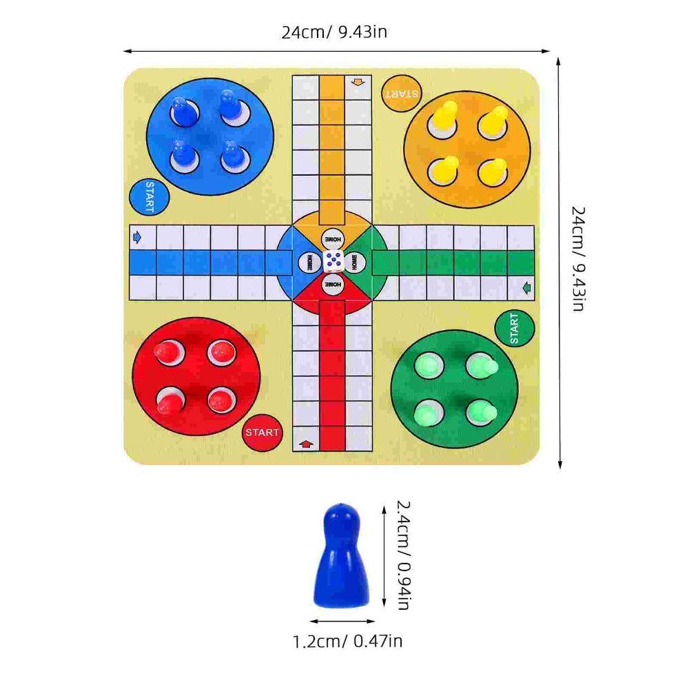 Folding Roll Up Ludo Chess Set Interactive Toy Chessboard Toy Family Toy Flying Chess  Board Game