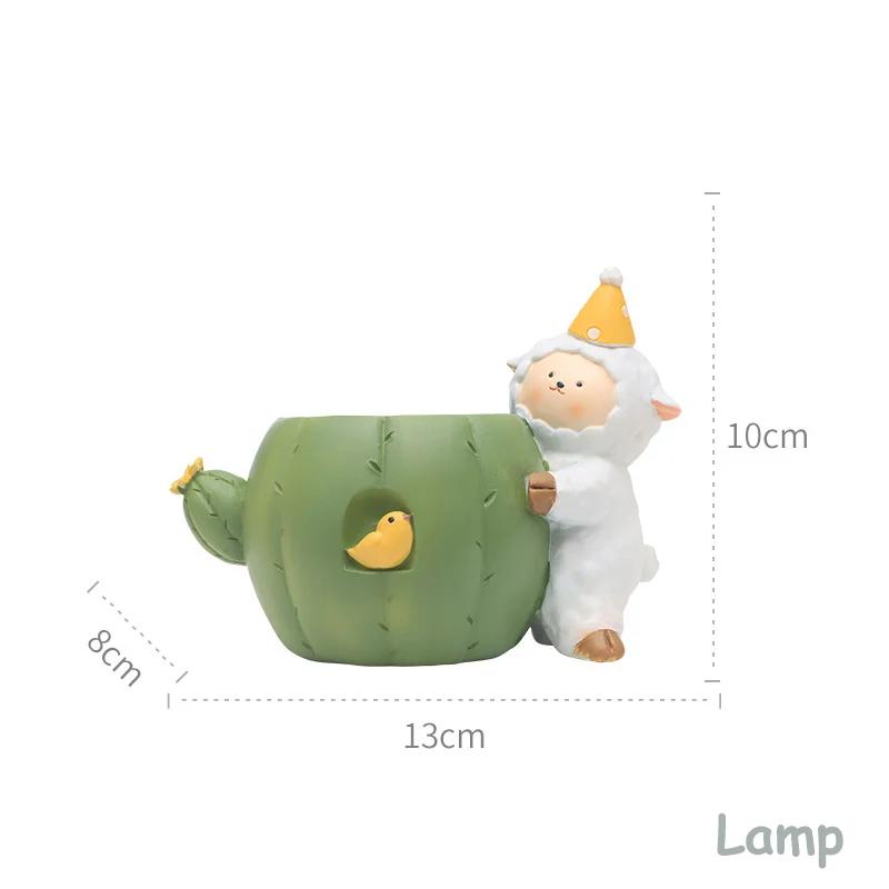 Charming Animal Resin Flower Pot, Mini Planter for Home Desk Decor, Decorative Plant Pots Ideal for Mini Cacti & Succulents