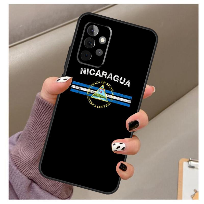 Nicaragua Flag Case For Samsung Galaxy A13 A33 A53 A73 A14 A24 A34 A54 A72 A52 A32 A22 A12 A51 A71 A15 A25