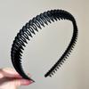 Trendy Anti Slip Headbands for Women with Teeth Comb Lightweight Plastic Design Plain Hair Hoop