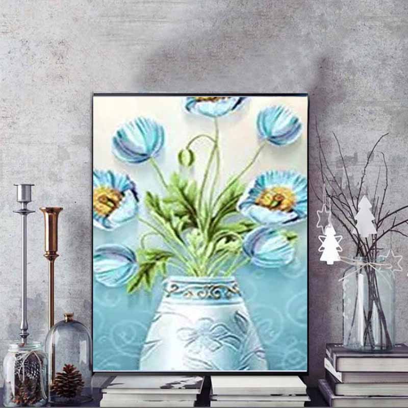 New Arrival 5D DIY Full Circle Diamond Painting "Flower Arrangement" Embroidery Cross Stitch Home Decor Gift
