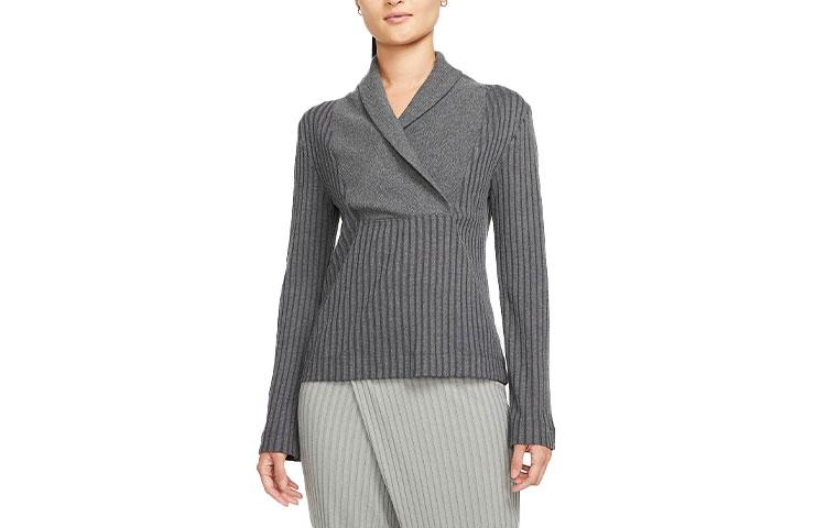Nike Sweaters Women s Gray V Neck Moderate Other DD5829-010 XL