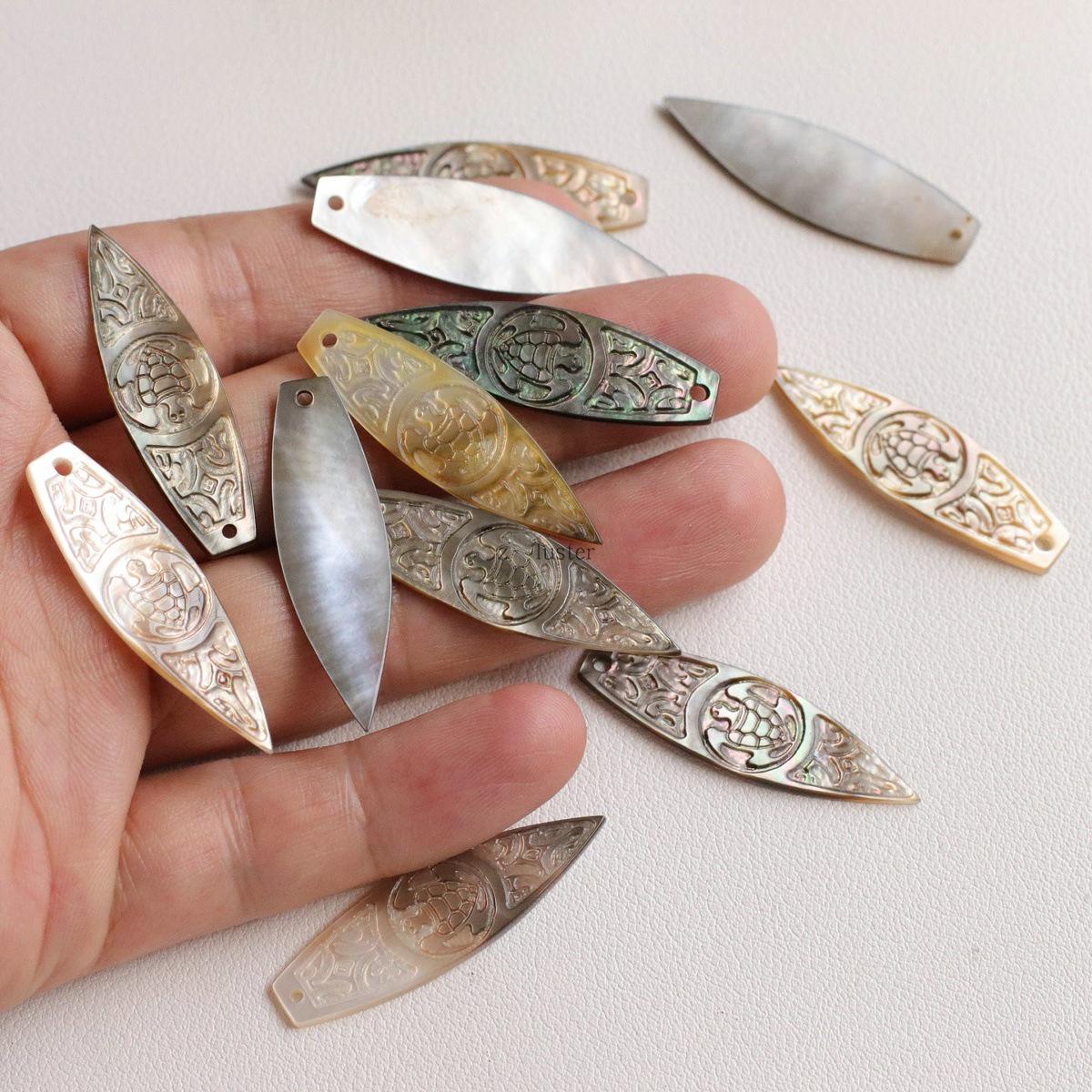 Blacklip Mother-of-Pearl Pendant Charm for DIY Jewelry and Accessories