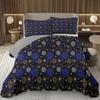 Christmas Bedspread Queen/Full Xmas Tree Quilted Coverlet for Boys Girls,Cartoon Festival Theme Quilt Set Happy New Year Bedding