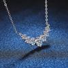 Moissanite Necklace For Woman Wedding Fine Jewely With Certificates   Sliver Plated 18k White Gold Necklace