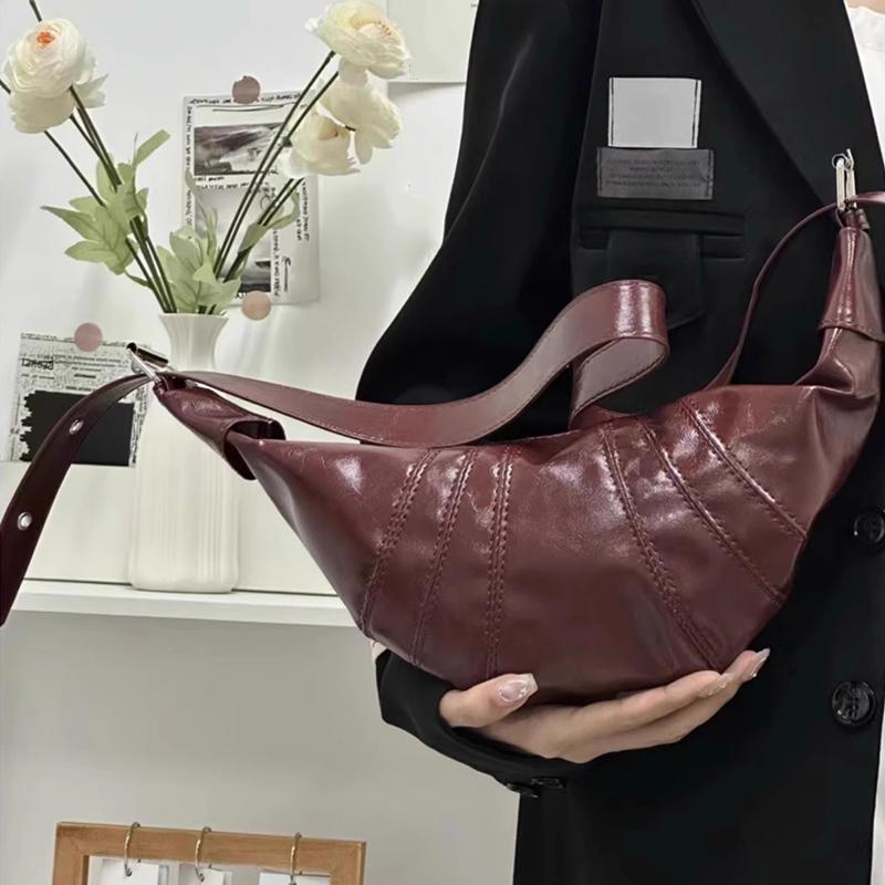 Crescent Shoulder Bags For Women Winter New Crossbody Bag Soft PU Leather Large Capacity Shopper Tote Hobo Bag