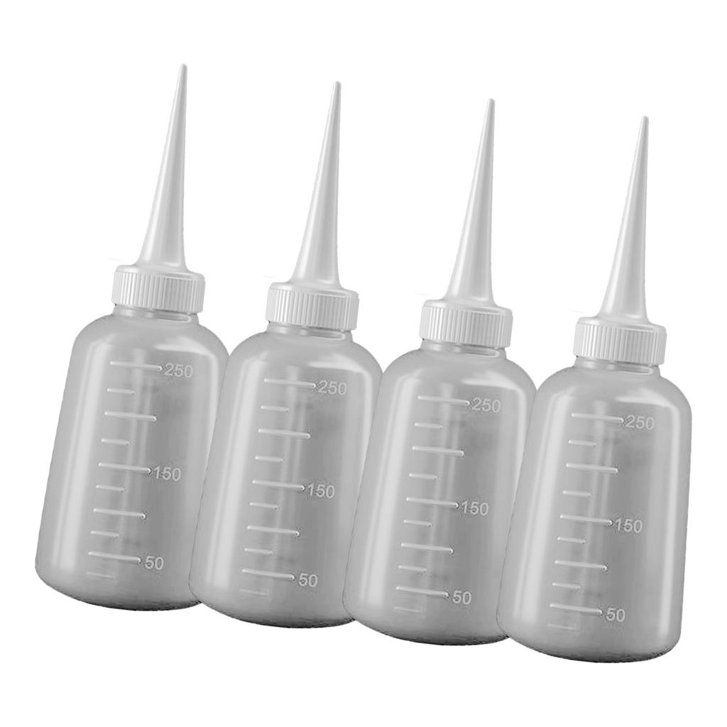 4 adet Sıkma Şişesi Plastik Uç Uçlu Şişe Ekstrüzyon Şişesi Kendin Yap Projelerinde Tutkallar, Yağlar ve Yıkama Uygulamaları için