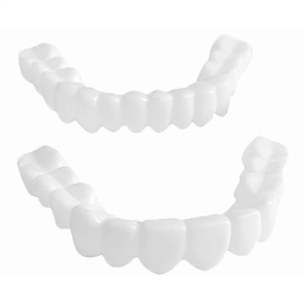 1 Pair Snap On Teeth Veneers Cover The Yellow Damaged Teeth Instant Confidence Smile Temporary Hygiene Tools For Woman Man
