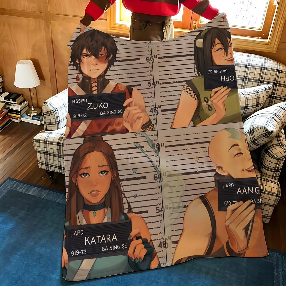 Animation A-Avatar The Last A-Airbender Throw Flannel Cozy Print Blanket, Portable, Durable Machine Washable Cute Cool